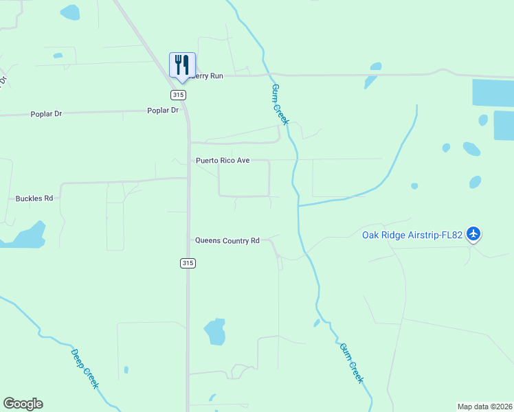 map of restaurants, bars, coffee shops, grocery stores, and more near 111 Rhododendron Lane in Interlachen