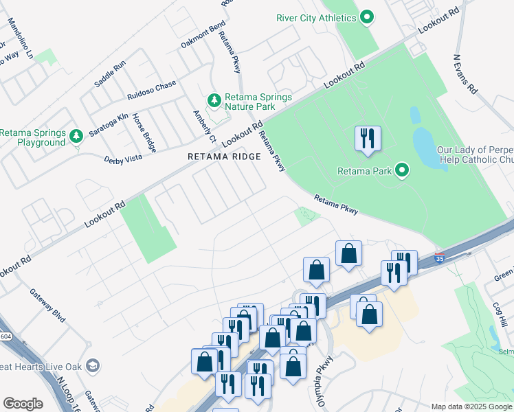 map of restaurants, bars, coffee shops, grocery stores, and more near 15811 Chippewa Boulevard in Selma