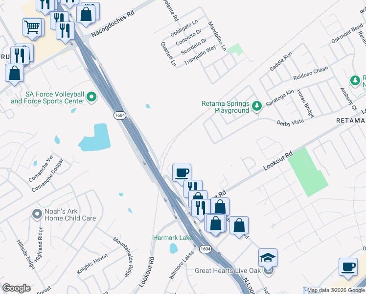 map of restaurants, bars, coffee shops, grocery stores, and more near 15943-15951 Derby Rally in Selma