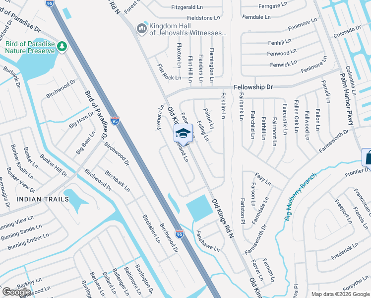 map of restaurants, bars, coffee shops, grocery stores, and more near 31 Freeland Lane in Palm Coast