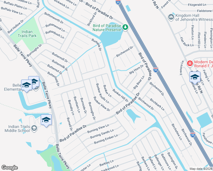map of restaurants, bars, coffee shops, grocery stores, and more near 28 Bunker Lane in Palm Coast