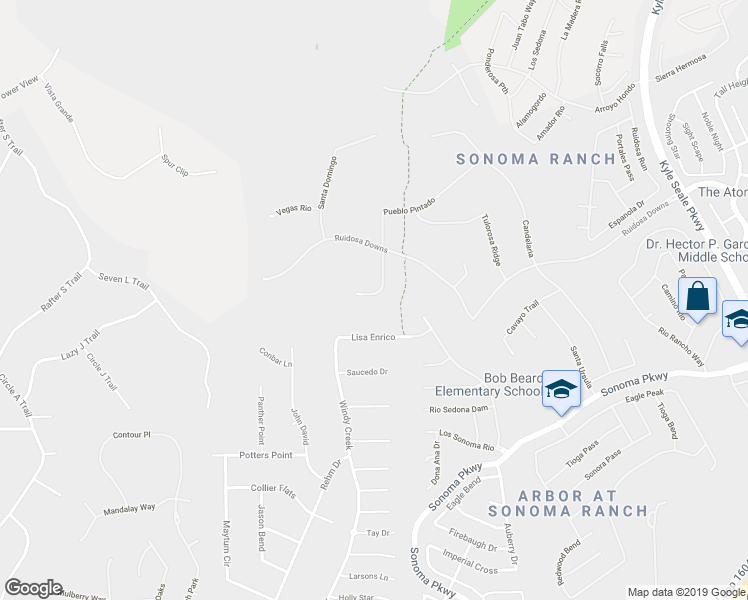 map of restaurants, bars, coffee shops, grocery stores, and more near 430 Pueblo Pintado in Helotes