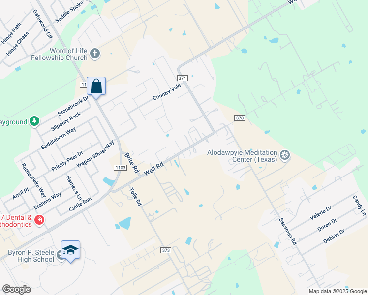 map of restaurants, bars, coffee shops, grocery stores, and more near 422 Weil Road in Cibolo