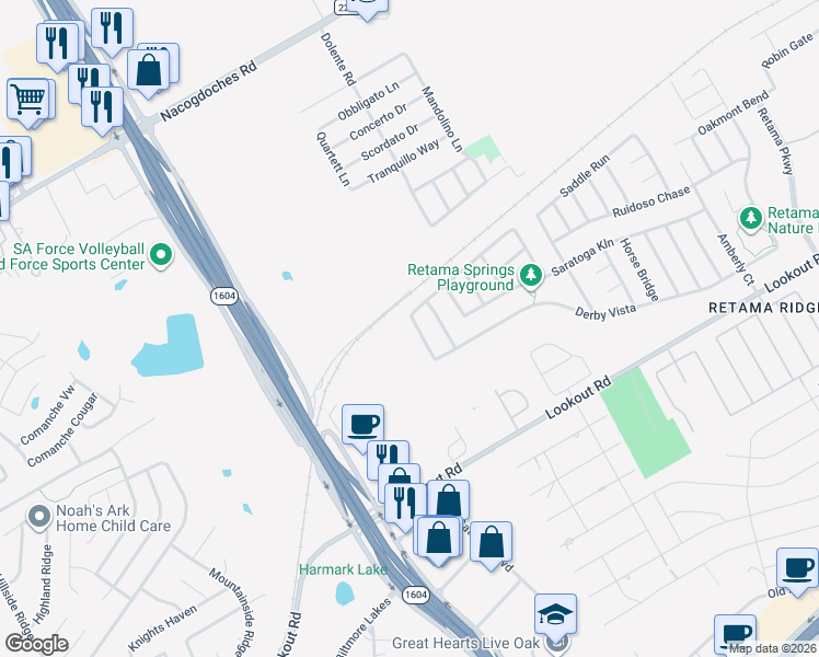 map of restaurants, bars, coffee shops, grocery stores, and more near 15943 Derby Rally in Selma