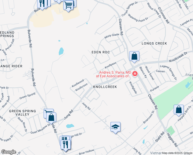 map of restaurants, bars, coffee shops, grocery stores, and more near in San Antonio