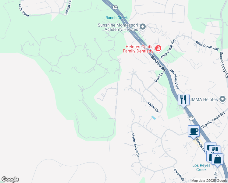 map of restaurants, bars, coffee shops, grocery stores, and more near 15465 Chinquapin in Helotes