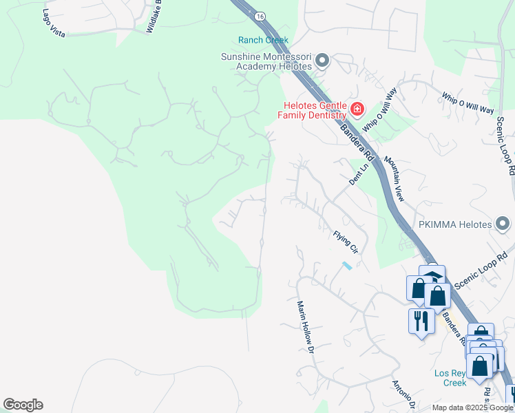 map of restaurants, bars, coffee shops, grocery stores, and more near 15465 Chinquapin in Helotes