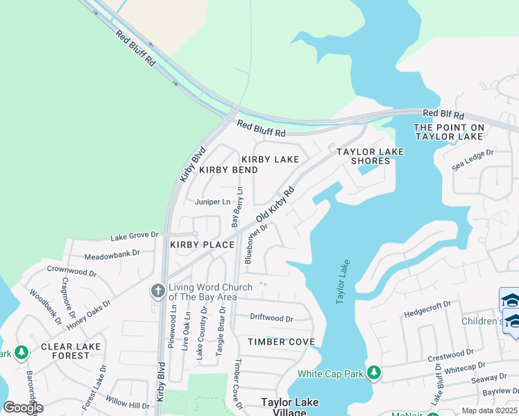 map of restaurants, bars, coffee shops, grocery stores, and more near 1414 Pebble Banks Lane in Seabrook