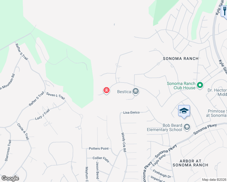 map of restaurants, bars, coffee shops, grocery stores, and more near 706 Ruidosa Downs in Helotes