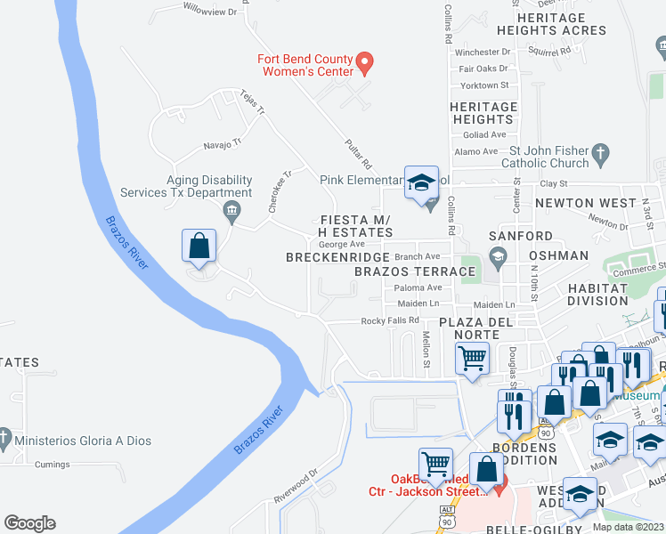 map of restaurants, bars, coffee shops, grocery stores, and more near 2103 Gammon Street in Richmond