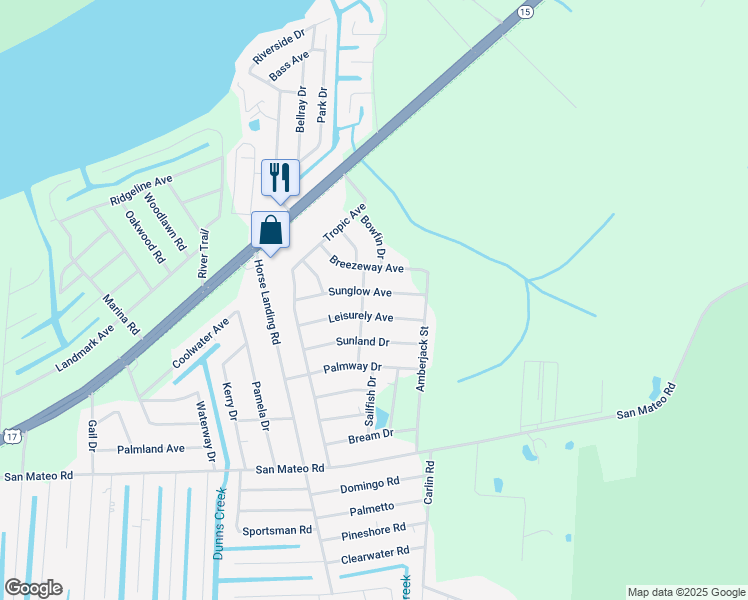 map of restaurants, bars, coffee shops, grocery stores, and more near 200 Pickerel Avenue in Satsuma