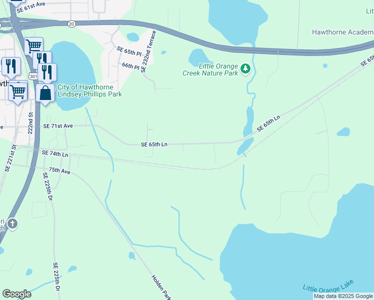 map of restaurants, bars, coffee shops, grocery stores, and more near 23016 Southeast 65th Lane in Hawthorne