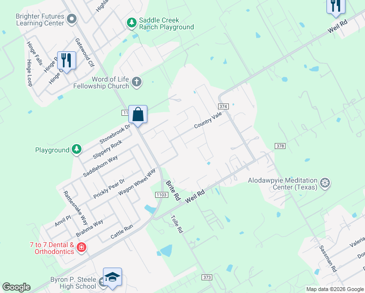map of restaurants, bars, coffee shops, grocery stores, and more near 826 Armour Drive in Cibolo
