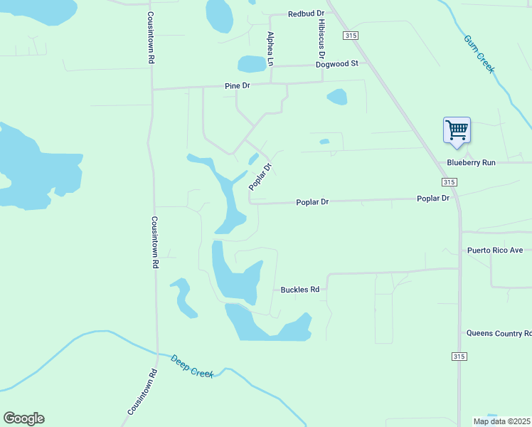 map of restaurants, bars, coffee shops, grocery stores, and more near 102 East Oakside Drive in Interlachen