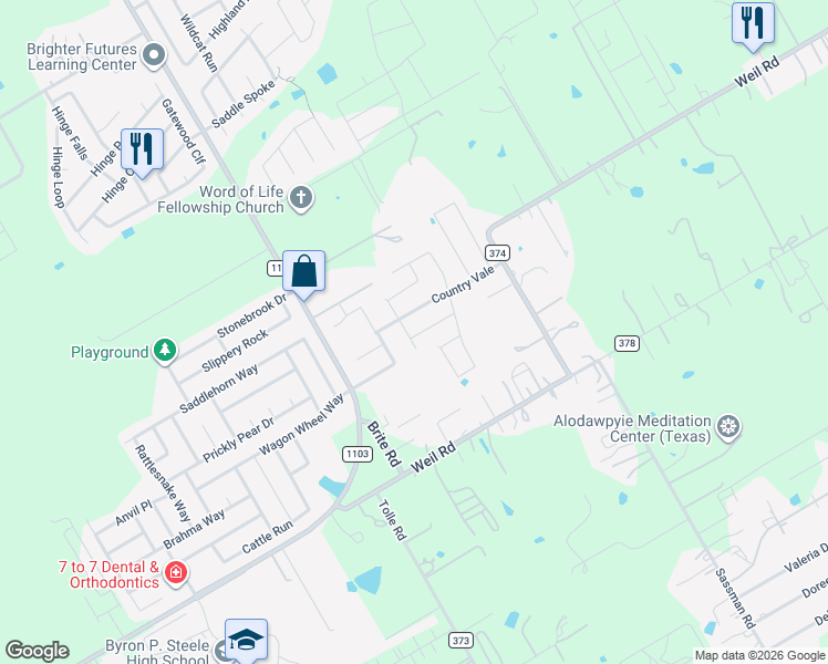 map of restaurants, bars, coffee shops, grocery stores, and more near 200 Mountain Home in Cibolo