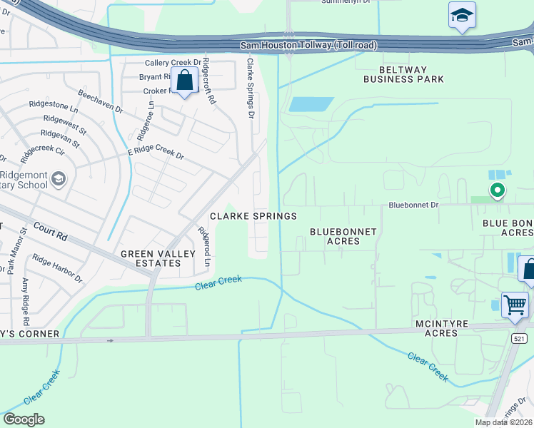 map of restaurants, bars, coffee shops, grocery stores, and more near 4503 Blue Bonnet in Houston