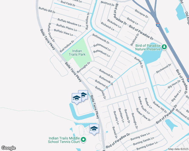 map of restaurants, bars, coffee shops, grocery stores, and more near 39 Buttermilk Drive in Palm Coast