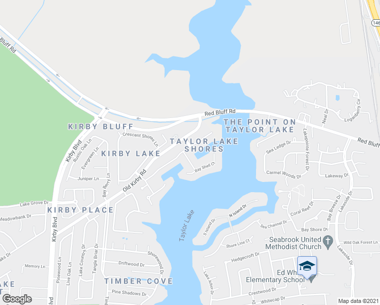 map of restaurants, bars, coffee shops, grocery stores, and more near 1903 Ray Shell Court in Seabrook