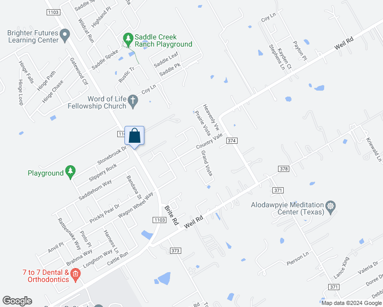 map of restaurants, bars, coffee shops, grocery stores, and more near 225 Country Vale in Cibolo