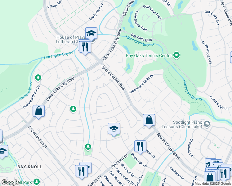 map of restaurants, bars, coffee shops, grocery stores, and more near 14318 Arborcrest Street in Houston