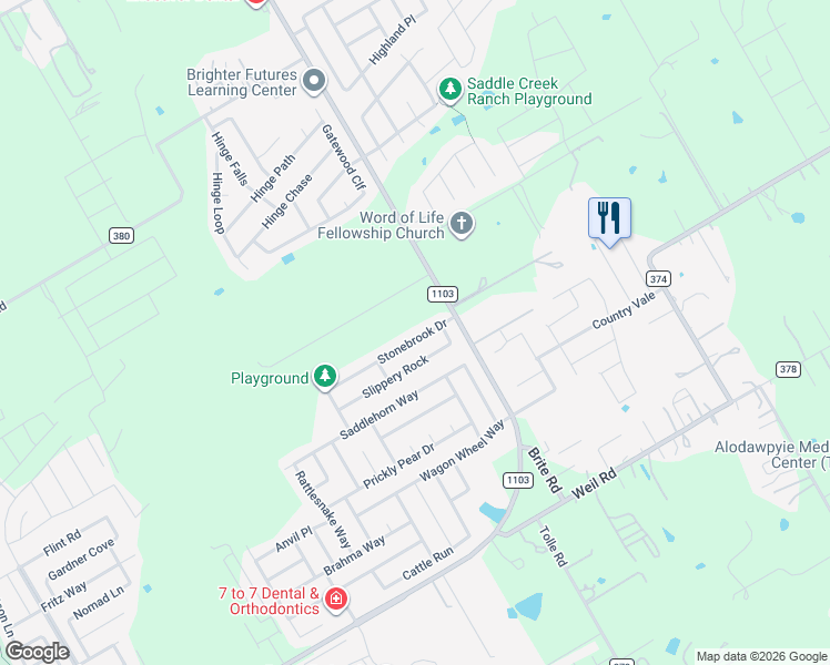 map of restaurants, bars, coffee shops, grocery stores, and more near 556 Stonebrook Drive in Cibolo