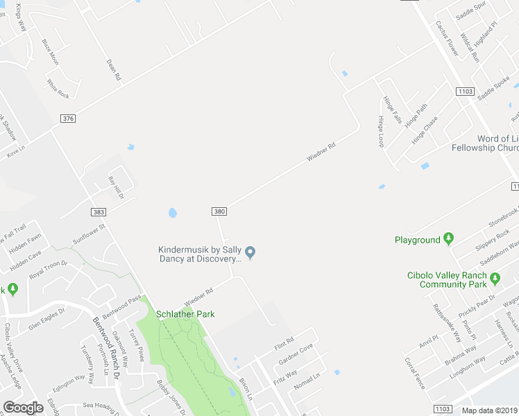 map of restaurants, bars, coffee shops, grocery stores, and more near 1732 Wiedner Road in Cibolo