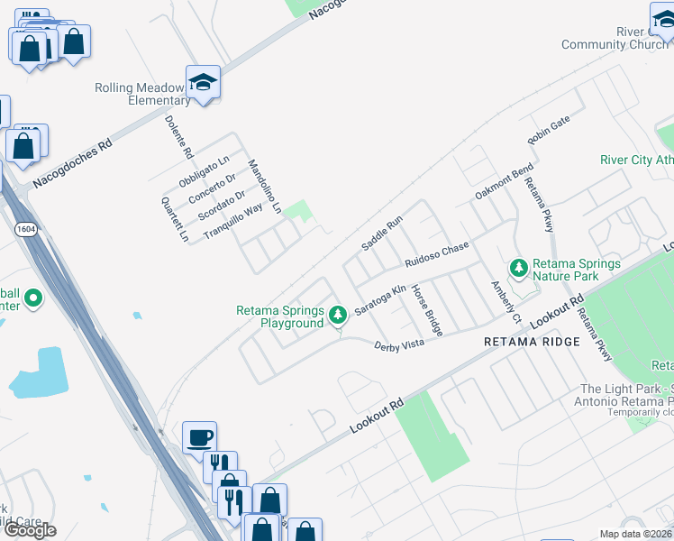 map of restaurants, bars, coffee shops, grocery stores, and more near 7739 Derby Run in Selma