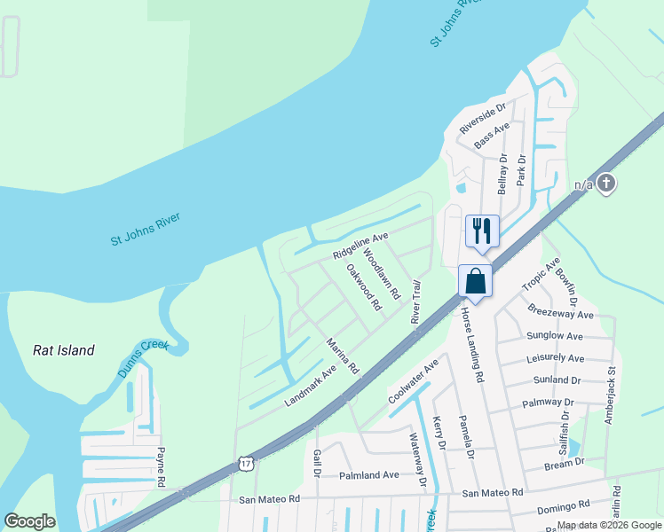 map of restaurants, bars, coffee shops, grocery stores, and more near 126 Indian Mound Road in Satsuma