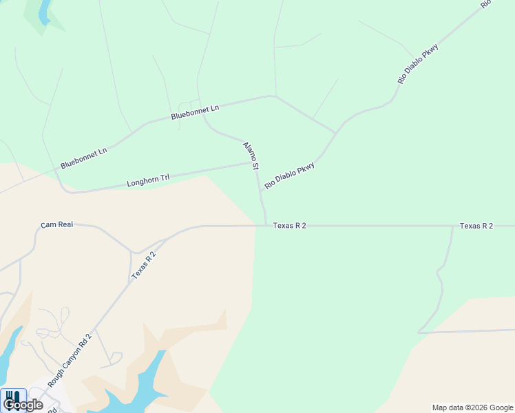 map of restaurants, bars, coffee shops, grocery stores, and more near Alamo Street in Del Rio