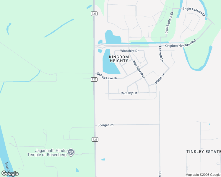 map of restaurants, bars, coffee shops, grocery stores, and more near 2015 Foxgate Drive in Rosenberg