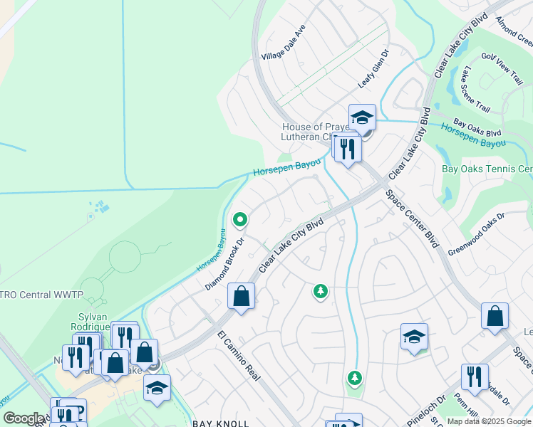 map of restaurants, bars, coffee shops, grocery stores, and more near 14126 Ivy Bluff Court in Houston