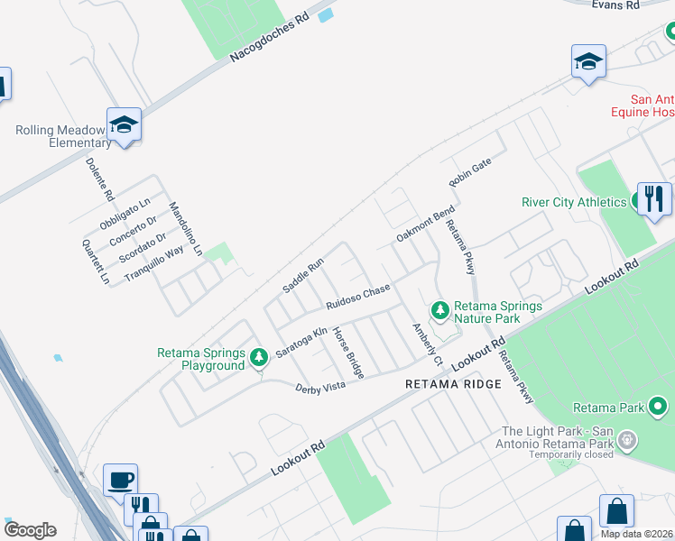 map of restaurants, bars, coffee shops, grocery stores, and more near 7902 Belmont Ridge in Selma
