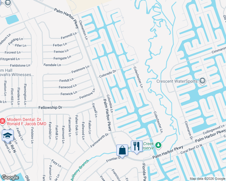 map of restaurants, bars, coffee shops, grocery stores, and more near 17 Corona Court in Palm Coast