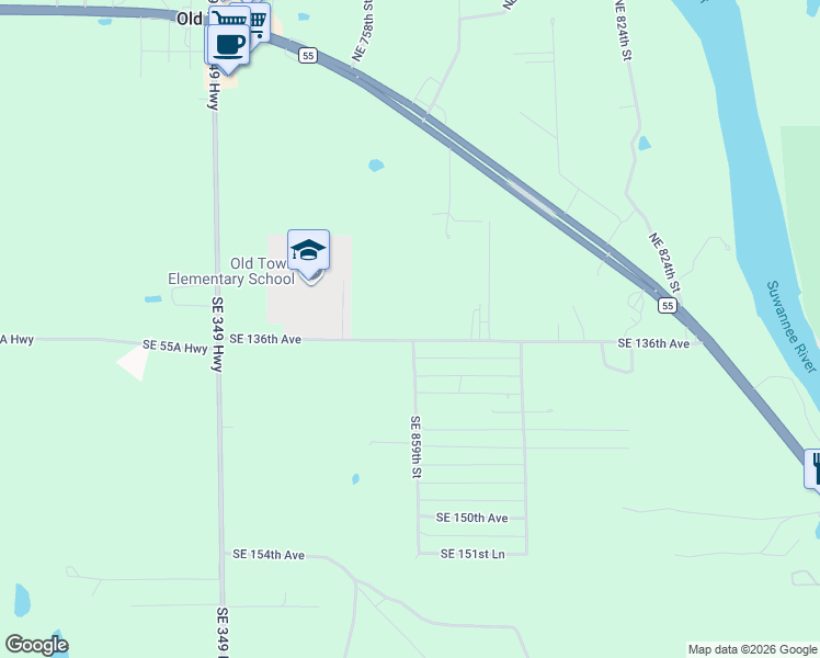 map of restaurants, bars, coffee shops, grocery stores, and more near Bobo Lane in Old Town