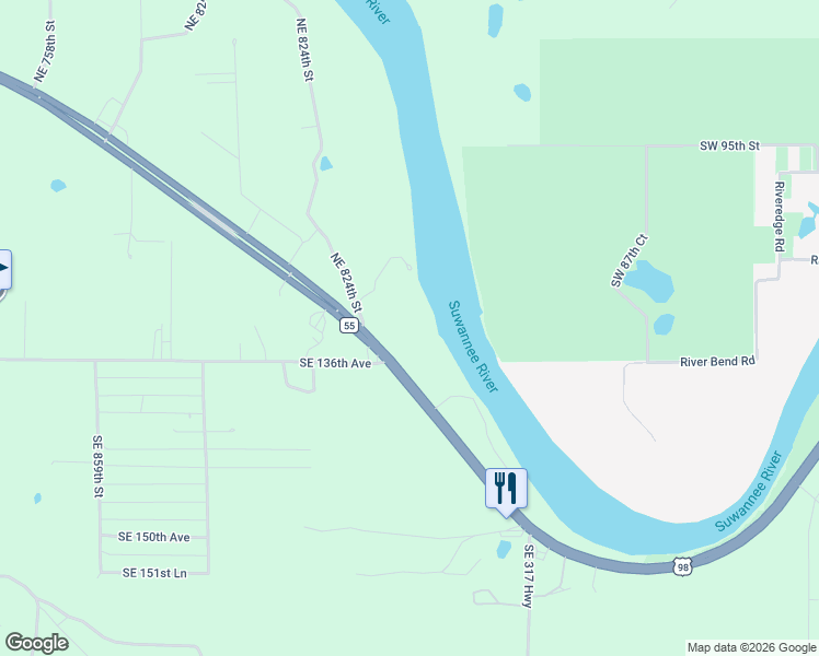 map of restaurants, bars, coffee shops, grocery stores, and more near 14 Northeast 824th Street in Old Town