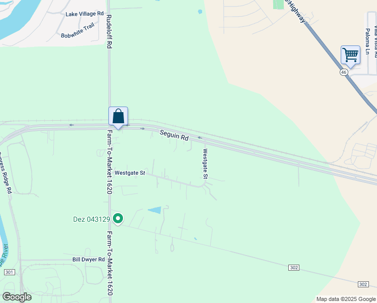 map of restaurants, bars, coffee shops, grocery stores, and more near 2741 Farm to Market Road 78 in Seguin