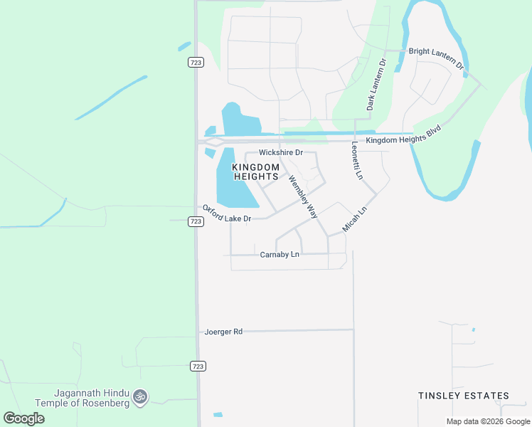 map of restaurants, bars, coffee shops, grocery stores, and more near 6206 Oxford Lake Drive in Rosenberg