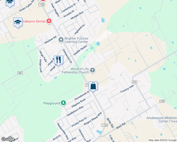 map of restaurants, bars, coffee shops, grocery stores, and more near 138 Coy Lane in Cibolo