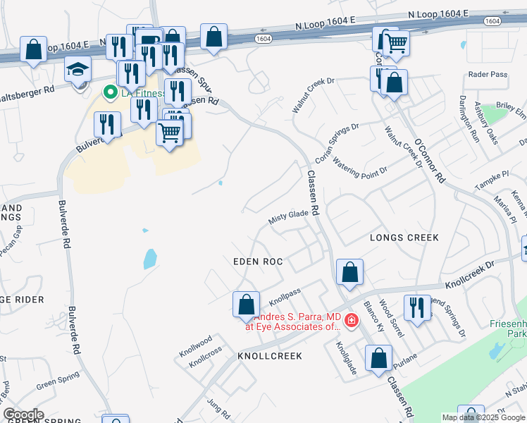 map of restaurants, bars, coffee shops, grocery stores, and more near 4426 Amandas Cove in San Antonio