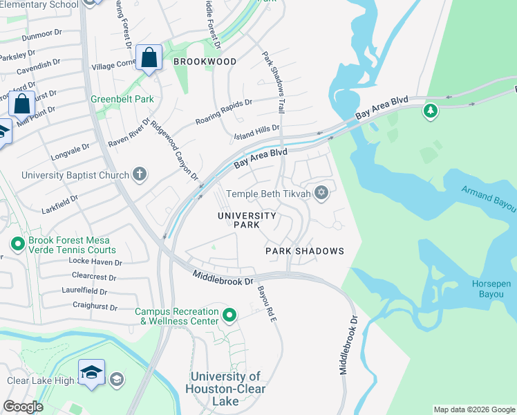 map of restaurants, bars, coffee shops, grocery stores, and more near 12215 Rutgers Park Court in Houston