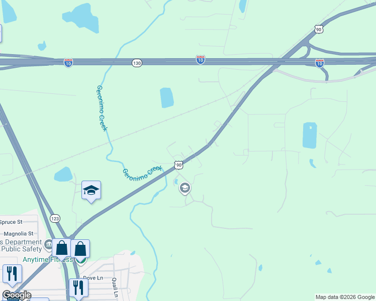 map of restaurants, bars, coffee shops, grocery stores, and more near 1974 East U.S. Highway 90 in Seguin