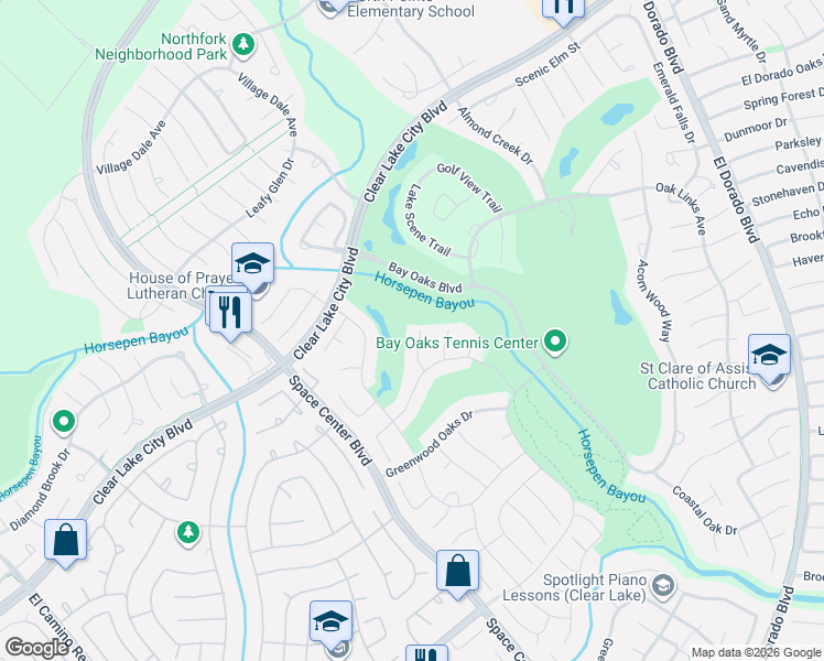 map of restaurants, bars, coffee shops, grocery stores, and more near 1430 Spring Maple Lane in Houston