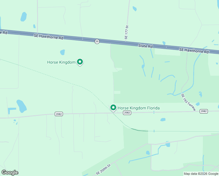 map of restaurants, bars, coffee shops, grocery stores, and more near 18128 County Road 2082 in Hawthorne