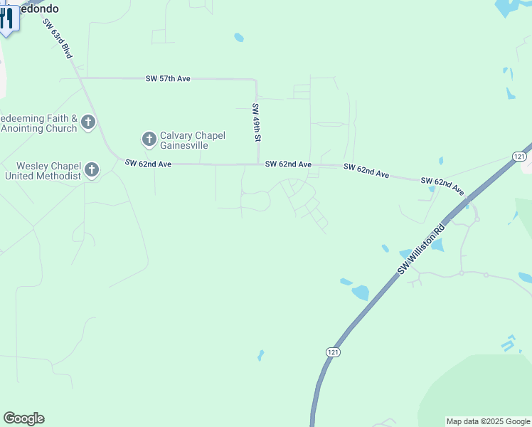 map of restaurants, bars, coffee shops, grocery stores, and more near 4855 Southwest 64th Road in Gainesville