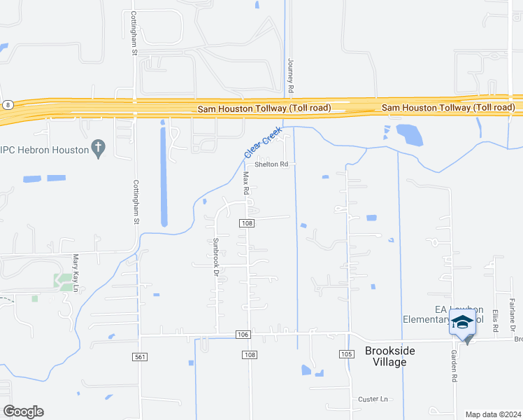 map of restaurants, bars, coffee shops, grocery stores, and more near 12517 Max Road in Pearland