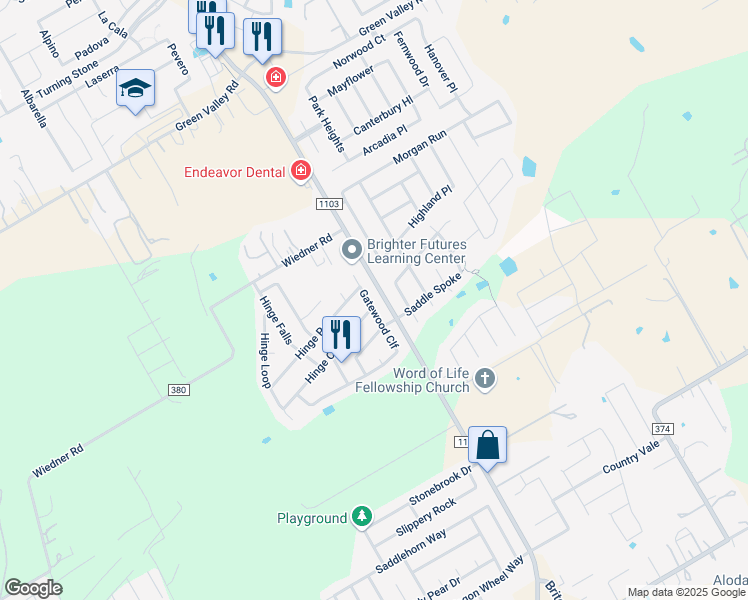 map of restaurants, bars, coffee shops, grocery stores, and more near 304 Gatewood Clf in Cibolo