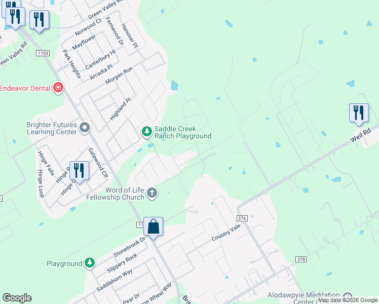 map of restaurants, bars, coffee shops, grocery stores, and more near 138-302 Coy Lane in Cibolo
