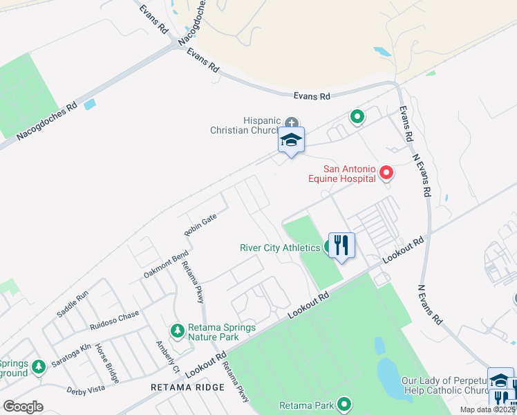 map of restaurants, bars, coffee shops, grocery stores, and more near 16840 Dancing Ava in Selma