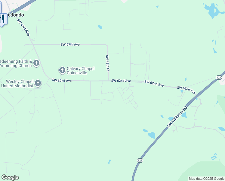 map of restaurants, bars, coffee shops, grocery stores, and more near 6382 Southwest 48th Drive in Gainesville