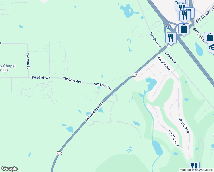 map of restaurants, bars, coffee shops, grocery stores, and more near 3904 Southwest 62nd Avenue in Gainesville